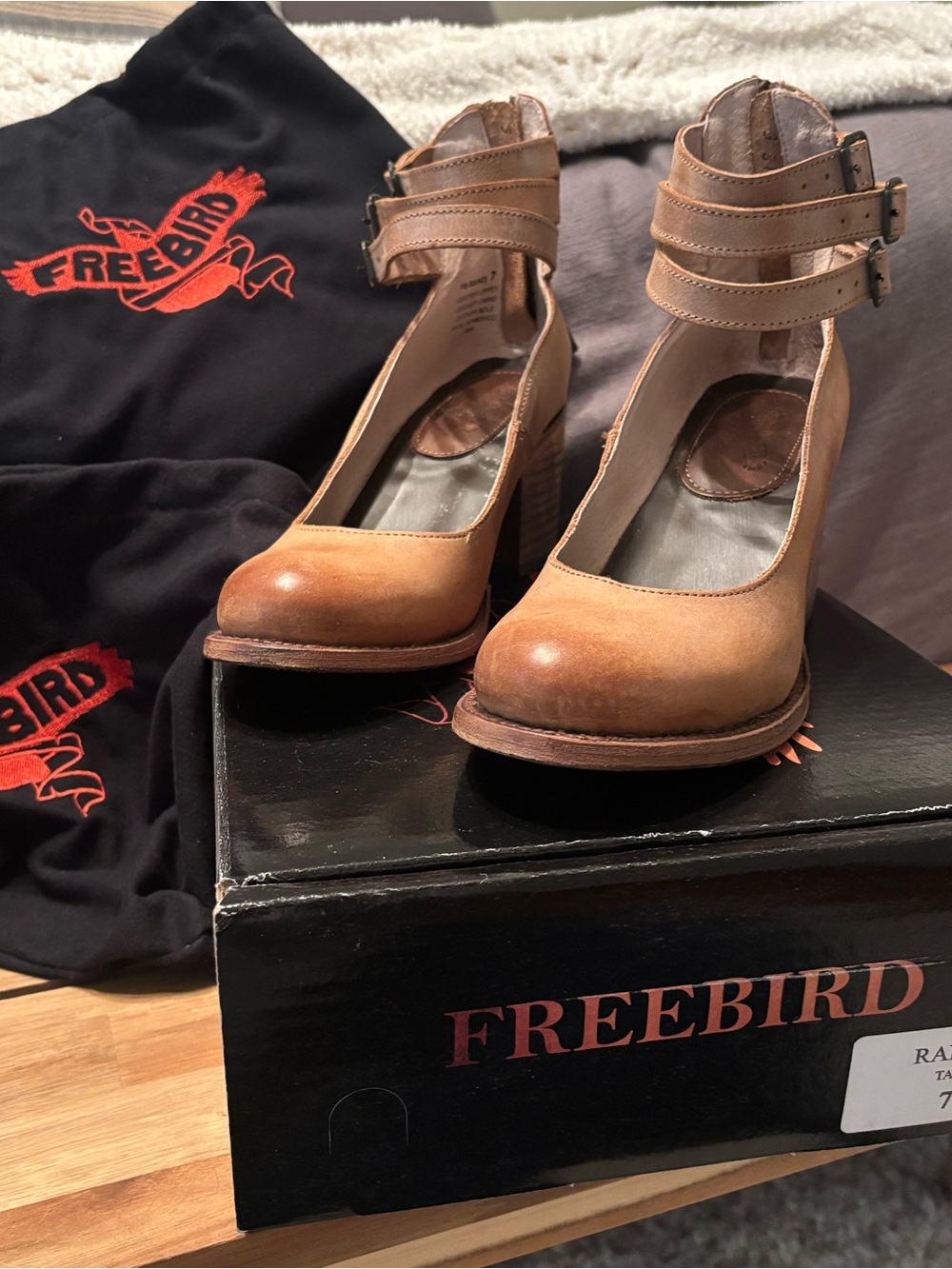 Freebird by Steven Tan Triple Ankle Strap Heels